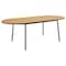 Leisuremod Oval 82.7 in W, 29.5 in L, MDF/Steel, Natural Wood TT84NW - alternate 1