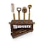 Picnic Time Family Of Brands NFL New York Giants Sidecar 5-Piece Bar Tool Set, (Acacia Wood) 672-05-508-217-2 - alternate 2