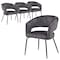 Leisuremod Gavin Series Modern Chair Black Frame in Charcoal, 4PK GDC52CH4 - alternate 1
