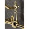 Kingston Brass Two-Handle Wall Mount Bridge Kitchen Faucet, Polished Brass KS1262WLL - alternate 6