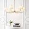 Jonathan Y Pauline 38" 6-Light Coastal Contemporary Adjustable Swooping Arm Candle-Style Metal LED Chandelier, W JYL9557A - alternate 11
