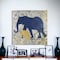 Homeroots Exotic Blue And Gold Elephant Unframed Print Wall Art 398845 - alternate 4