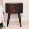 Homeroots 20" Brown Solid Wood Round Two Drawer Nightstand 651618 - alternate 9