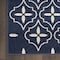 Homeroots 4' X 6' Navy Blue And Ivory Geometric Indoor Outdoor Area Rug 572557 - alternate 9