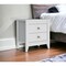 Homeroots 24" White Two Drawer Faux Wood Nightstand 543674 - alternate 9
