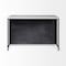 Homeroots Solid Iron Black Body White Marble Top Kitchen Island With 4 Drawer 380614 - alternate 9