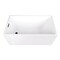 Kingston Brass 51" Acrylic Rectangular Double Ended Freestanding Tub with Drain, Glossy White/Matte Black VTSQ512823C410 - alternate 1