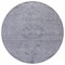 Homeroots 8' Blue And Gray Round Floral Washable Indoor Outdoor Area Rug 604212 - alternate 9