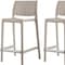 Homeroots Set of Four 26" Taupe Faux Rattan Heavy Duty Plastic Low Back Outdoor Counter Height Bar Chairs 565350 - alternate 6