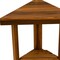 Homeroots 18" X 17" Brown Teak Corner Shower Bench With Shelf 549386 - alternate 4