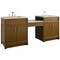 James Martin Vanities Bellshire 84" Dual Vanity Set with 24" Make-Up Counter, Honey Oak w/3 cm Siberian Silestone Top 660-VMC84-HNO-3SFR - alternate 5