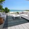 Homeroots 3' X 5' Teal Blue Sky Blue And Gray Striped Washable Indoor Outdoor Area Rug 577811 - alternate 9