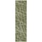 Homeroots 8' Runner Green Abstract Washable Non Skid Indoor Outdoor Runner Rug 559641 - alternate 9