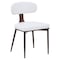 Leisuremod Dilenny Faux Leather Dining Chair - Modern Padded Side Chair with Steel Legs DC49W - alternate 1