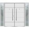 Vdomdoors Steel Double Doors Deux 1705 White Enamel 2 Sidelight Exterior Black Windows Stainless Inserts Sing DEUX1705DEXD-BEM-RH-W14+72+14 x H80 - alternate 1