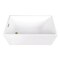 Kingston Brass 51" Acrylic Rectangular Double Ended Freestanding Tub with Drain, Glossy White/Brushed Brass VTSQ512823C417 - alternate 1