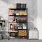 Yssoa iPower Simple Deluxe Heavy Duty Shelving Unit, Wire Metal Stackable Storage, 5-Tier Shelf, Black, 3 HKSHLF36146005B - alternate 6