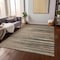 Homeroots 10' X 14' Taupe Copper And Green Striped Washable Indoor Outdoor Area Rug 597300 - alternate 9