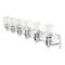 Jonathan Y Irving 40" 6-Light Seeded Glass/Iron Modern Contemporary LED Vanity Light, Chrome JYL7621C - alternate 12