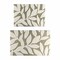 Lavish Home 2PC Bathroom Rug Set 100% Cotton Bath Mats w/ Textured Botanical Leaf Print for Boho Bathroom Decor ST-BATH5-BS - alternate 1
