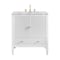 James Martin Vanities Myrrin 30" Single Vanity, Bright White w/ 3 CM Carrara Marble Top 485-V30-BW-3CAR - alternate 1