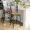 Flash Furniture Black Ladder Stool-Nat Seat, PK2 2-XU-DG697BLAD-BAR-NATW-GG - alternate 10