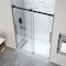 Anzzi 76'' x 45-48'' Sliding Frameless Shower Door in Matte Black with Alcove Left Drain Shower Base SD-5901103L-MB - alternate 11