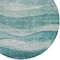 Homeroots 8' Teal Blue And Aqua Round Abstract Washable Indoor Outdoor Area Rug 604991 - alternate 9