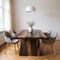 Homeroots 75" Brown Solid Wood Pedestal Base Dining Table 565232 - alternate 18