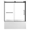 Kingston Brass 60" Acrylic Anti-Skid Alcove Left-Hand Drain Tub with Right Sliding Tub Door, White/Matte Black KVTAP6032L22C0 - alternate 1