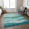 Homeroots 10' X 14' Teal Blue And Aqua Abstract Washable Indoor Outdoor Area Rug 605000 - alternate 8