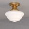 Vaxcel Eastgate 8.75-in W Gold Brass Contemporary Semi Flush Mount Ceiling Light White Schoolhouse Glass C0311 - alternate 9