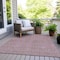 Homeroots 9' X 12' Eggplant And Ivory Geometric Washable Indoor Outdoor Area Rug 595641 - alternate 9