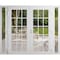 Vdomdoors Front Exterior Prehung Metal-Plastic Double Doors Clear Glass / MANUX 8151 White Silk / Office Comm MANUX8151DEXD-WS-W14+72+14xH80-LH-I - alternate 1