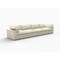 Homeroots Khaki Linen Blend Modular Rectangular Four Piece Sectional 714574 - alternate 7