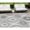 Homeroots 8' X 10' Gray Charcoal And Brown Medallion Washable Indoor Outdoor Area Rug 589611 - alternate 1
