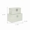 Homeroots Set of Two Silver And White Wood And Shagreen Box With Lid, 2PK 489360 - alternate 6