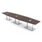 Skutchi Designs Hexagon Conference Table With Power Unit, 48 in W, 192 in L, Brown HAR-HEX.IR-48X192-DOU-H3041-ESIL - alternate 1