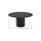 Homeroots 60" Black Solid Wood Pedestal Base Round Top Dining Table 721054 - alternate 6
