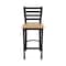Holland Bar Stool Co 30" Stationary Bar Stool, Black Wrinkle, Nat Oak Seat 40030BWNatOak - alternate 9