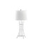 Homeroots 29" Silver Bamboo Design Table Lamp With Off White Drum Shade 524250 - alternate 1