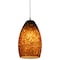 Access Lighting Champagne, Pendant, Brushed Steel Finish, Brown Stone Glass 28012-1C-BS/BRST - alternate 6