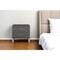 Homeroots 23" Silver And Gray Stainless Steel Solid and Manufactured Wood Two Drawer Nightstand 491586 - alternate 6