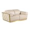 Homeroots 70in Beige And Gold Italian Leather Love Seat 551601 - alternate 10