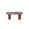 Homeroots 79" Brown Solid Wood Double Pedestal Base Oval Dining Table 720466 - alternate 5