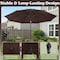 Villacera 9-Foot Outdoor Patio Umbrella, Brown 83-OUT5441 - alternate 13