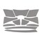 Pip HardHatReflectiveDecal, Silver, PIP, PK10 281-CR2-10 - alternate 3