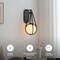 Vidalite Voyager 1-Light Matte Black Wall Sconce with Rope Detailing & Smoked Glass Shade, Farmhouse Style CE1013094 - alternate 8