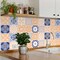 Homeroots 12" X 12" Yellow White and Blues Peel and Stick Removable Tiles 556443 - alternate 8