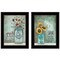 Homeroots Set Of Two Enjoy the Little Things or Happiness 2 Black Framed Print Wall Art, 2PK 406118 - alternate 6